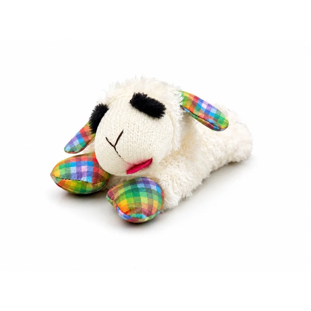 Lamb Chop Dog Toy Set 4 Pack Rainbow Leopard Duck Iridescent